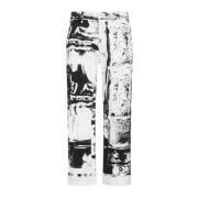 Wide Trousers Alexander McQueen , White , Heren