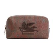 Bruin Leren S Pouch Etro , Multicolor , Heren