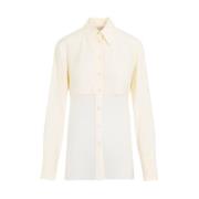 Viscose Boa Shirt in Vanille Sportmax , Beige , Dames