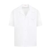 Witte korte mouw overhemd Valentino , White , Heren