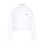 Informal Barok Overhemd in Optisch Wit Versace , White , Dames