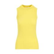 Sleeveless Tops Sportmax , Yellow , Dames