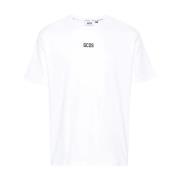 Optisch Wit Basic Logo Tee Gcds , White , Heren