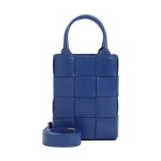 Mini Cassette North Shout Schoudertas Bottega Veneta , Blue , Dames