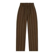 Alex, gestreepte jacquard broek Cortana , Brown , Dames