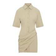 Licht Khaki Overhemdjurk Jacquemus , Green , Dames