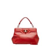 Pre-owned Leather shoulder-bags Bvlgari Vintage , Red , Dames