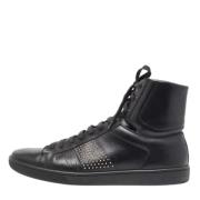 Pre-owned Leather sneakers Yves Saint Laurent Vintage , Black , Heren