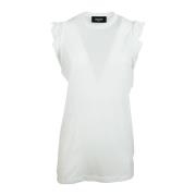 Sleeveless Tops Dsquared2 , White , Dames