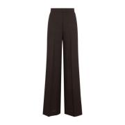 Wide Leg Floretta Broek Akris , Brown , Dames