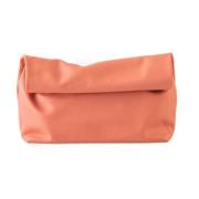 Delhi, grote koraal leren clutch Cortana , Red , Dames