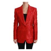 Rode Floral Angel Blazer Jas Dolce & Gabbana , Red , Dames