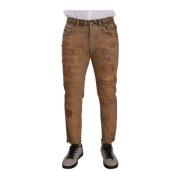 Slim-fit Jeans Dolce & Gabbana , Brown , Heren