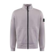 Heren Zip Up LogoPatch Sweater Paars Stone Island , Purple , Heren