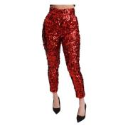 Slim-fit Trousers Dolce & Gabbana , Red , Dames