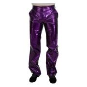 Straight Trousers Dolce & Gabbana , Purple , Heren