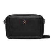 Stijlvolle schoudertas met ritssluiting Tommy Hilfiger , Black , Dames