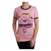 Roze Year of the Pig T-shirt Dolce & Gabbana , Pink , Dames