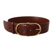 Luxe Python Slangenhuid Leren Riem Dolce & Gabbana , Multicolor , Dame...