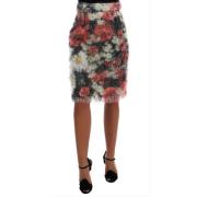 Elegante Bloemenpotloodrok Dolce & Gabbana , Multicolor , Dames