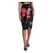 Bloemen hoge taille knielange rok Dolce & Gabbana , Multicolor , Dames