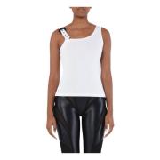 Sleeveless Tops Versace Jeans Couture , White , Dames