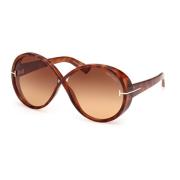 Edie-02 Zonnebril Bruin Gradient Lens Tom Ford , Multicolor , Dames