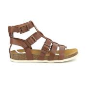 Comfort Leren Sandalen Kick Alexa Kickers , Brown , Dames