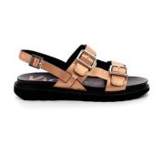 Comfort Leren Sandalen Neosummer Kickers , Brown , Dames