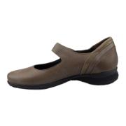 Donker Taupe Leren Dames Ballerina Pump Mephisto , Brown , Dames