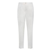 Stretch katoenen pincetbroek Boggi Milano , White , Heren