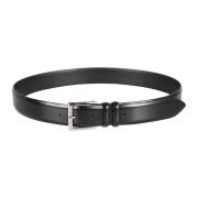 Zwarte leren riem Orciani , Black , Heren