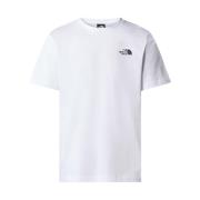 Redbox T-Shirt Wit The North Face , White , Heren