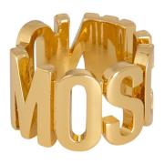 Lettering Logo Ring Moschino , Yellow , Dames