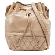 Pre-owned Leather shoulder-bags Miu Miu Pre-owned , Beige , Dames