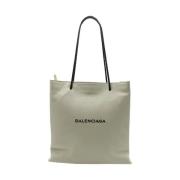 Pre-owned Leather totes Balenciaga Vintage , Beige , Dames