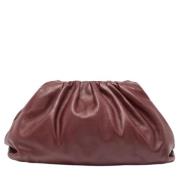 Pre-owned Leather pouches Bottega Veneta Vintage , Red , Dames