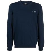 Round-neck Knitwear A.p.c. , Blue , Heren