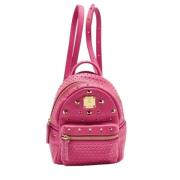 Pre-owned Leather backpacks MCM Pre-owned , Pink , Dames