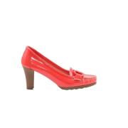 Pre-owned Leather heels Salvatore Ferragamo Pre-owned , Red , Dames