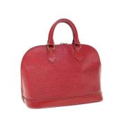 Pre-owned Leather handbags Louis Vuitton Vintage , Red , Dames