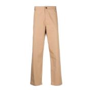 Leather Trousers Maison Kitsuné , Brown , Heren