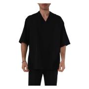 Short Sleeve Shirts Costumein , Black , Heren