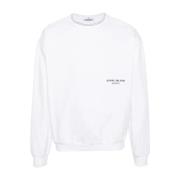 Stijlvolle Sweatshirt voor Mannen Stone Island , White , Heren