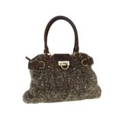 Pre-owned Wool handbags Salvatore Ferragamo Pre-owned , Brown , Dames
