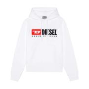 Hoodies Diesel , White , Heren