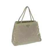 Pre-owned Nylon handbags Prada Vintage , Beige , Dames