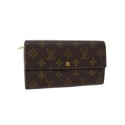 Pre-owned Canvas wallets Louis Vuitton Vintage , Brown , Dames