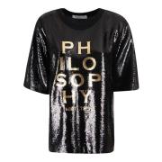 T-Shirts Philosophy di Lorenzo Serafini , Black , Dames