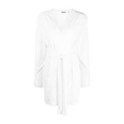 Witte Wrap Jurk Rotate Birger Christensen , White , Dames